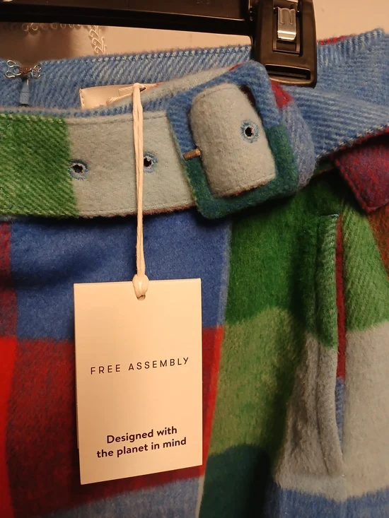 Free Assembly Plaid Mini Skirt in Blue, Red & Green NWT - Picture 2 of 6